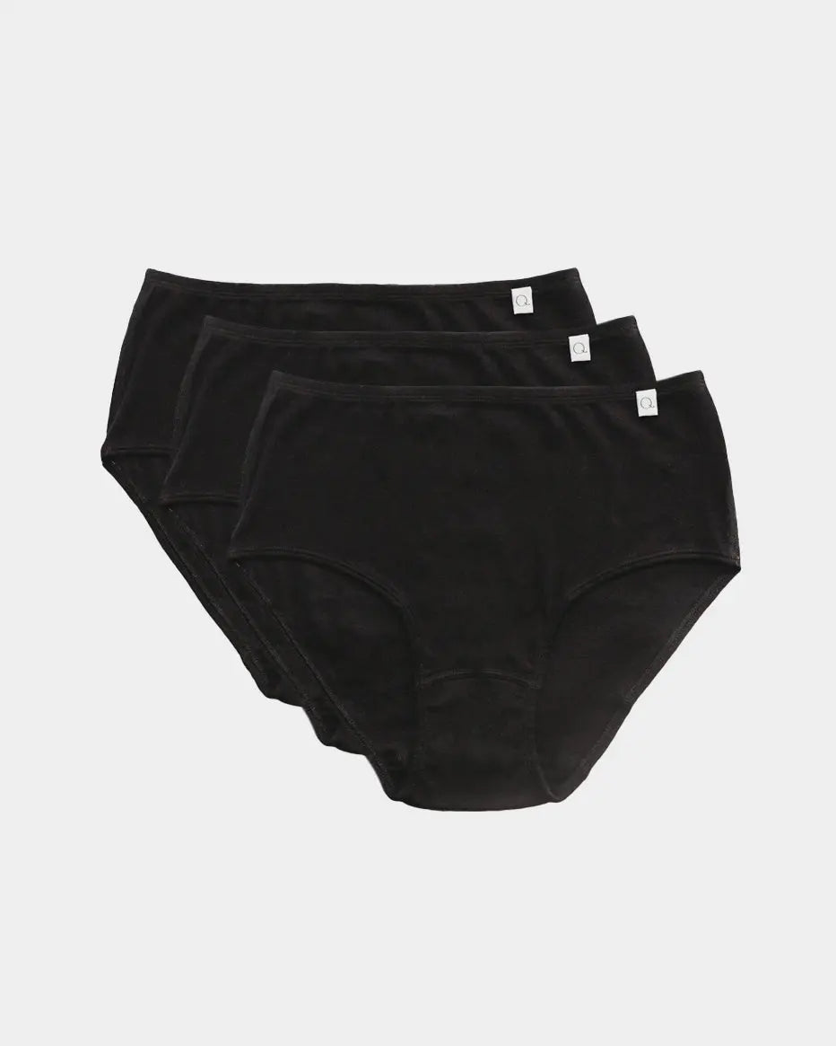 Cozeyat Black Color Briefs for Women Girls Underpants Size S