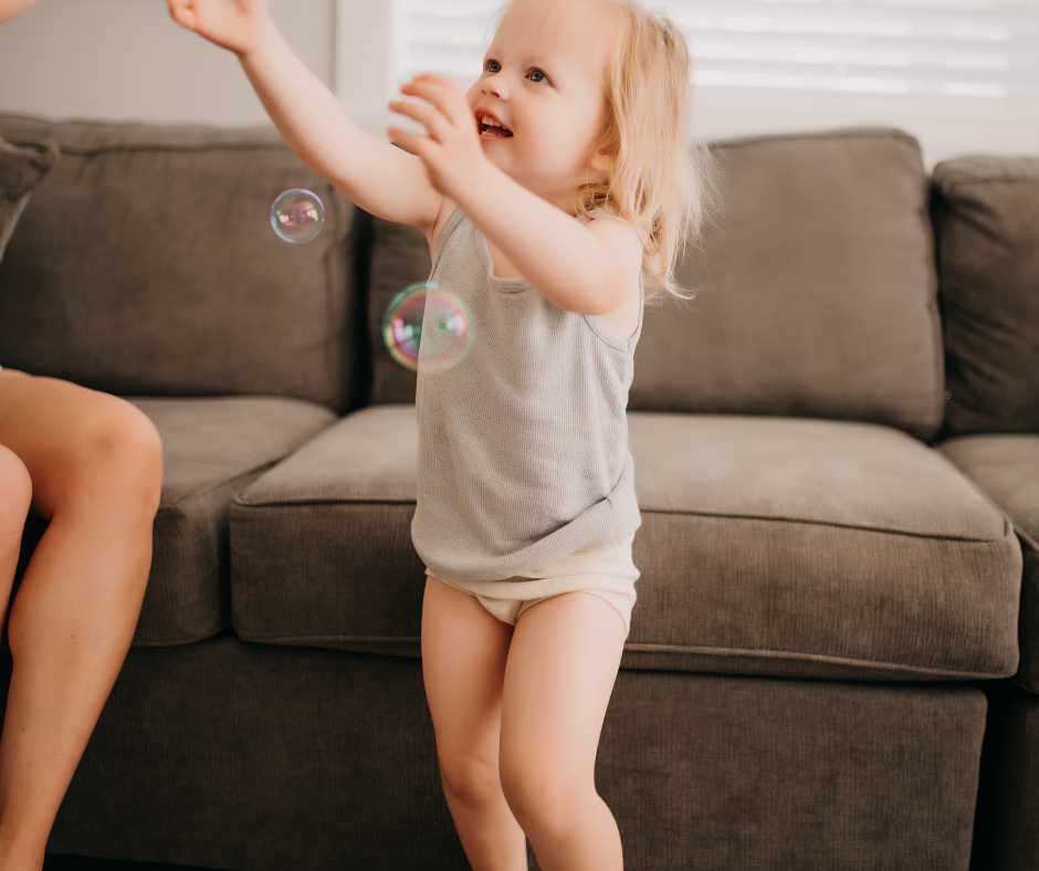 kid wearing training pants