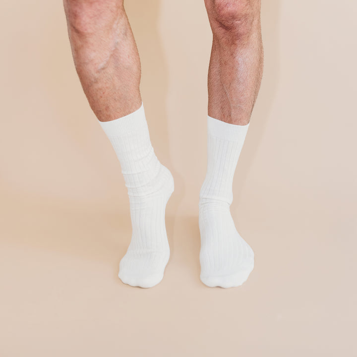 Pure (no dye) Ribbed Sock - 100% Organic Cotton