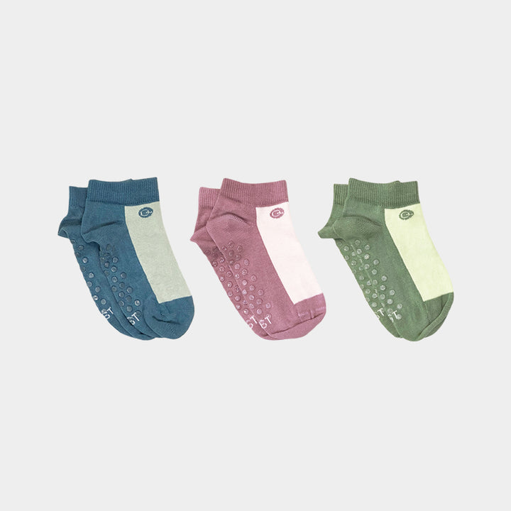 Cool Tones Ankle Socks - Kids (3 pack) - 98% Organic Cotton