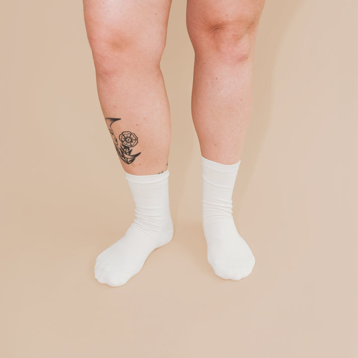 Pure (no dye) Adult Trouser Socks - 98% Organic Cotton