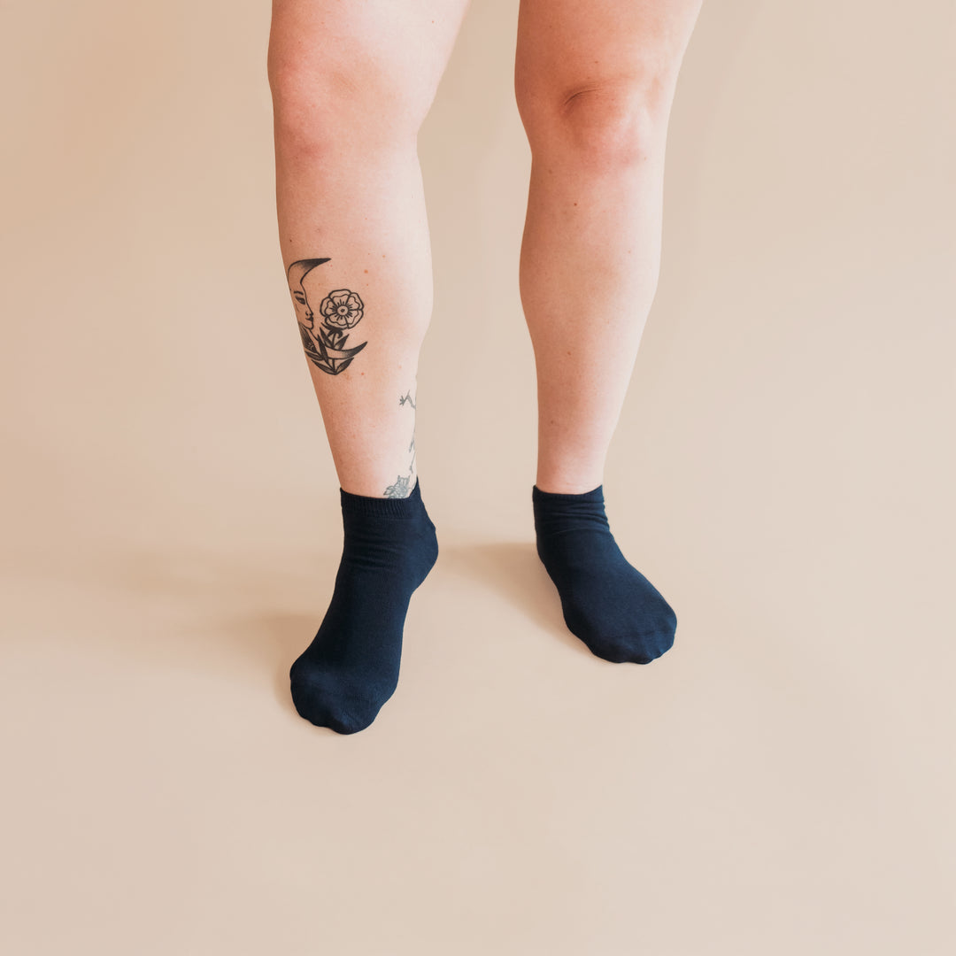 Everyday Adult Lightweight Ankle Socks - 98% Organic Cotton