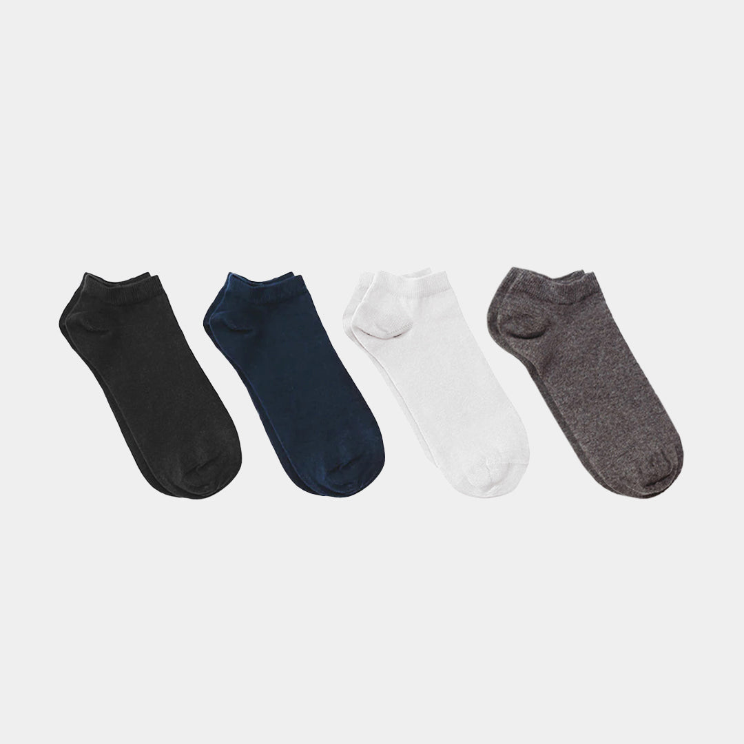 Organic Cotton Adult Ankle Socks 4 Pack