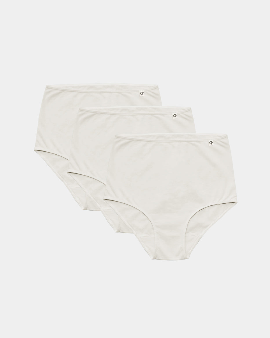 Women's High Waist Brief - 95% Organic Cotton