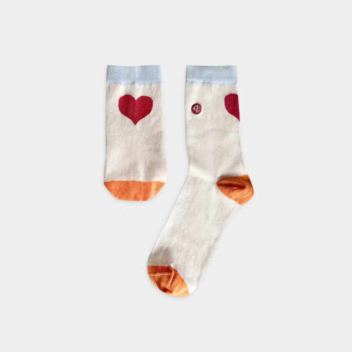 pair of hearts adult sock