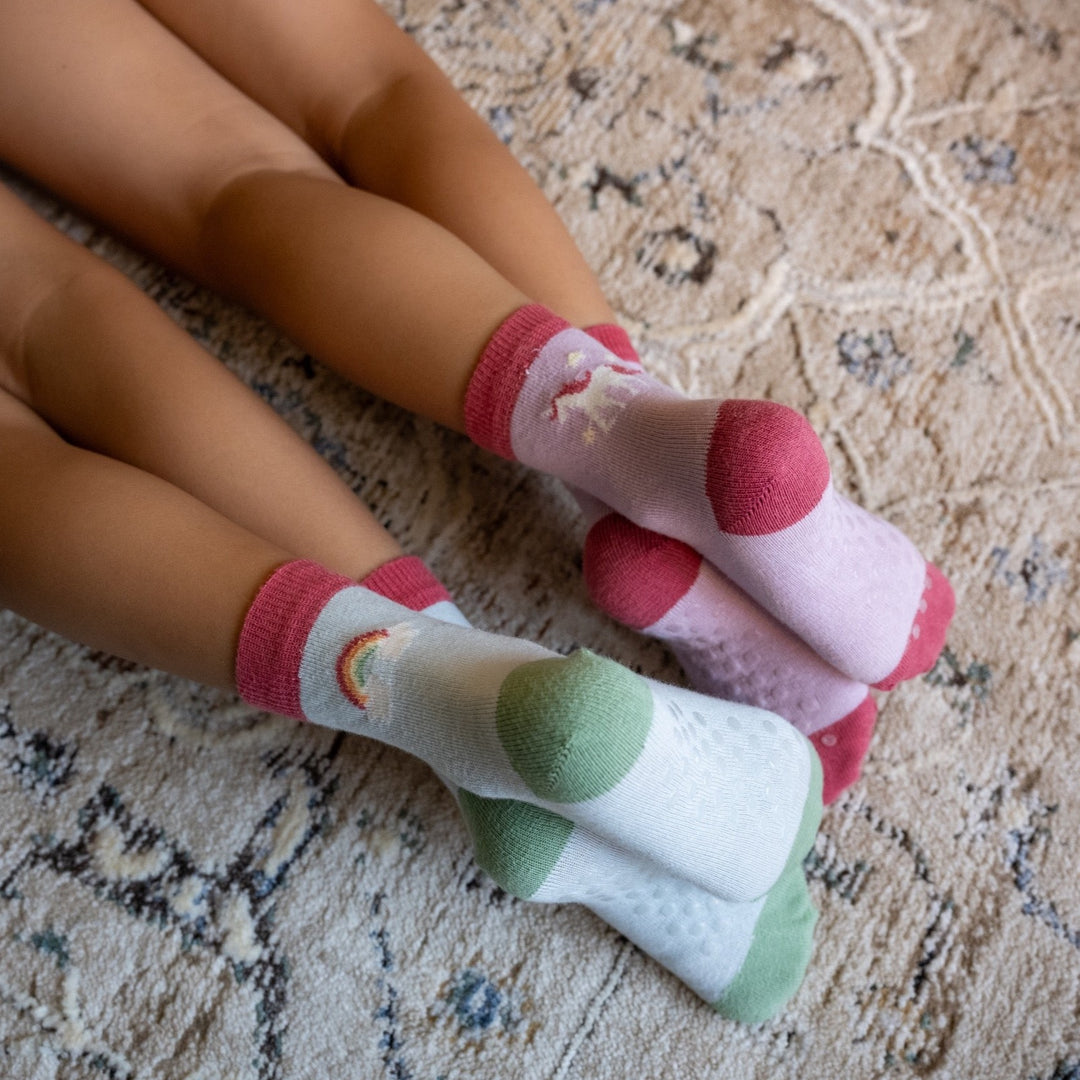 Mixed Patterns Kids Socks (3-pack) - 98% Organic Cotton