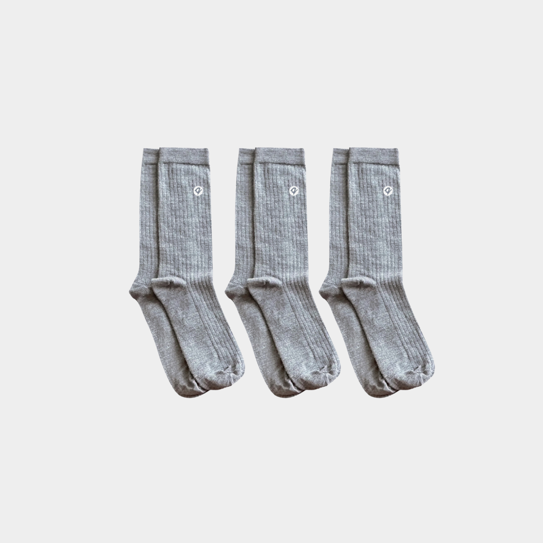 Merino Wool - Cotton Lightweight Adult Socks (Grey)