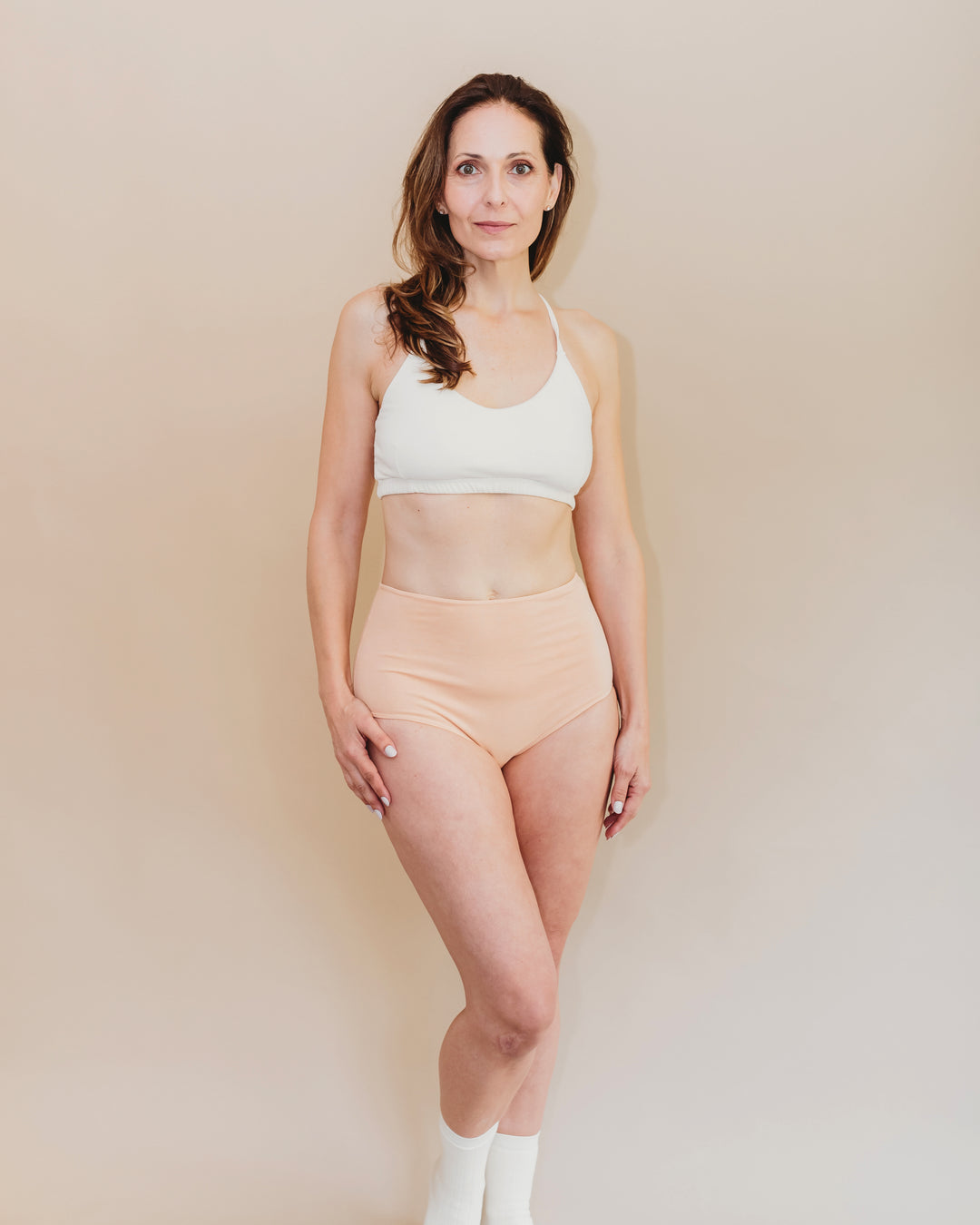 Women's High Waist Brief - Natural, Plant Dyes - 95% Organic Cotton