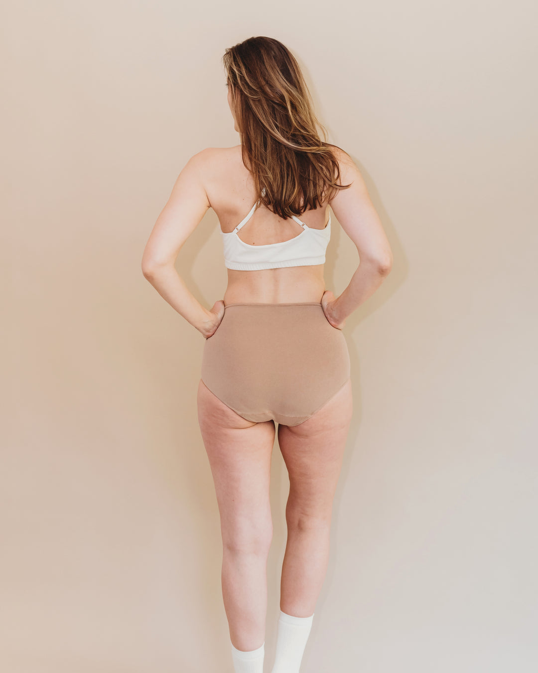 Women's High Waist Brief - Natural, Plant Dyes - 95% Organic Cotton