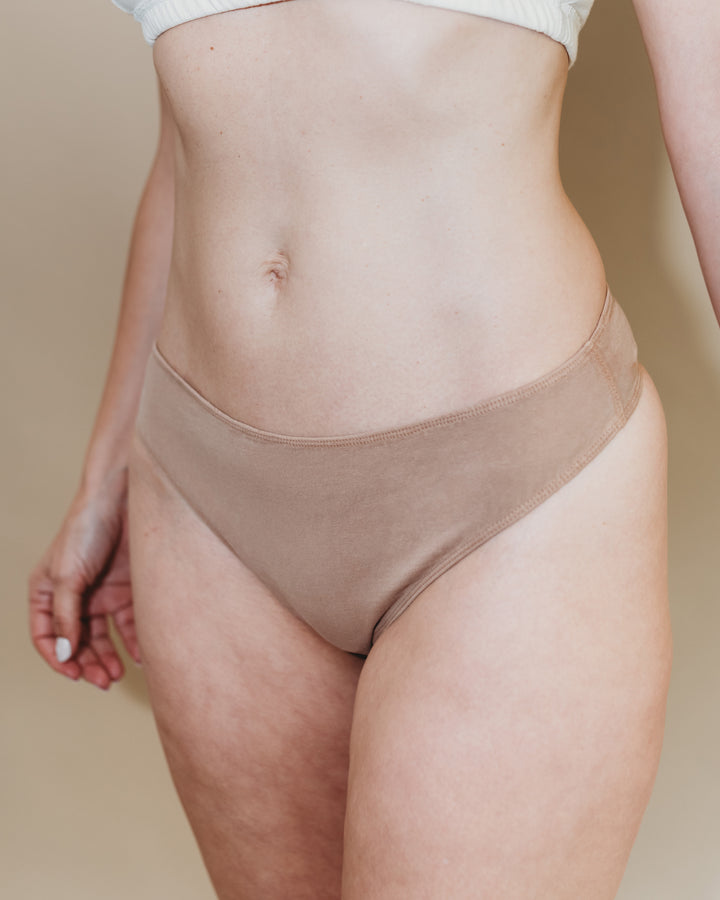 Women's Thong - Natural, Plant Dyes - 95% Organic Cotton