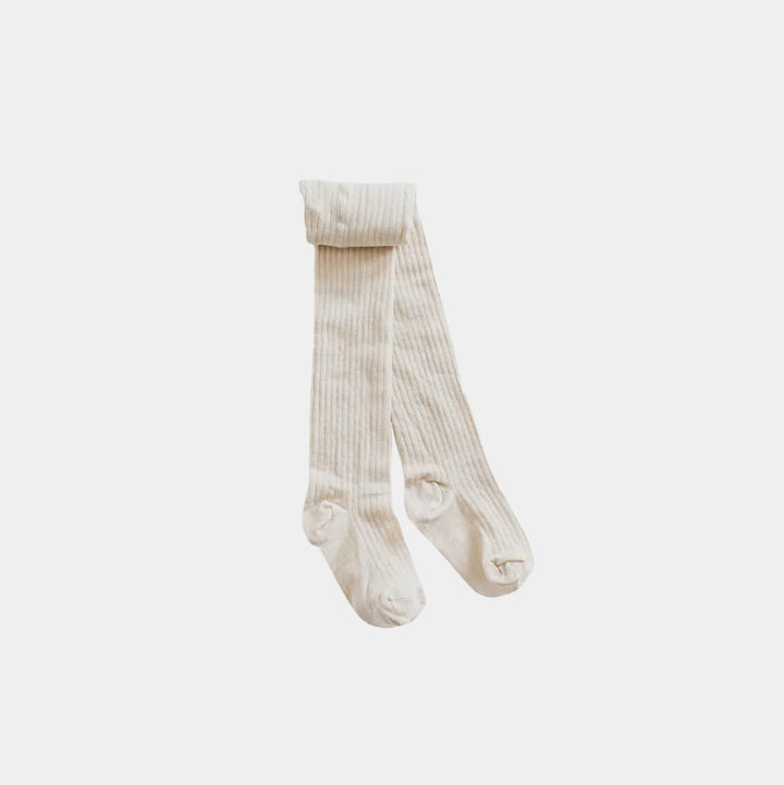 Ribbed Cotton Tights  - 98% Organic Cotton