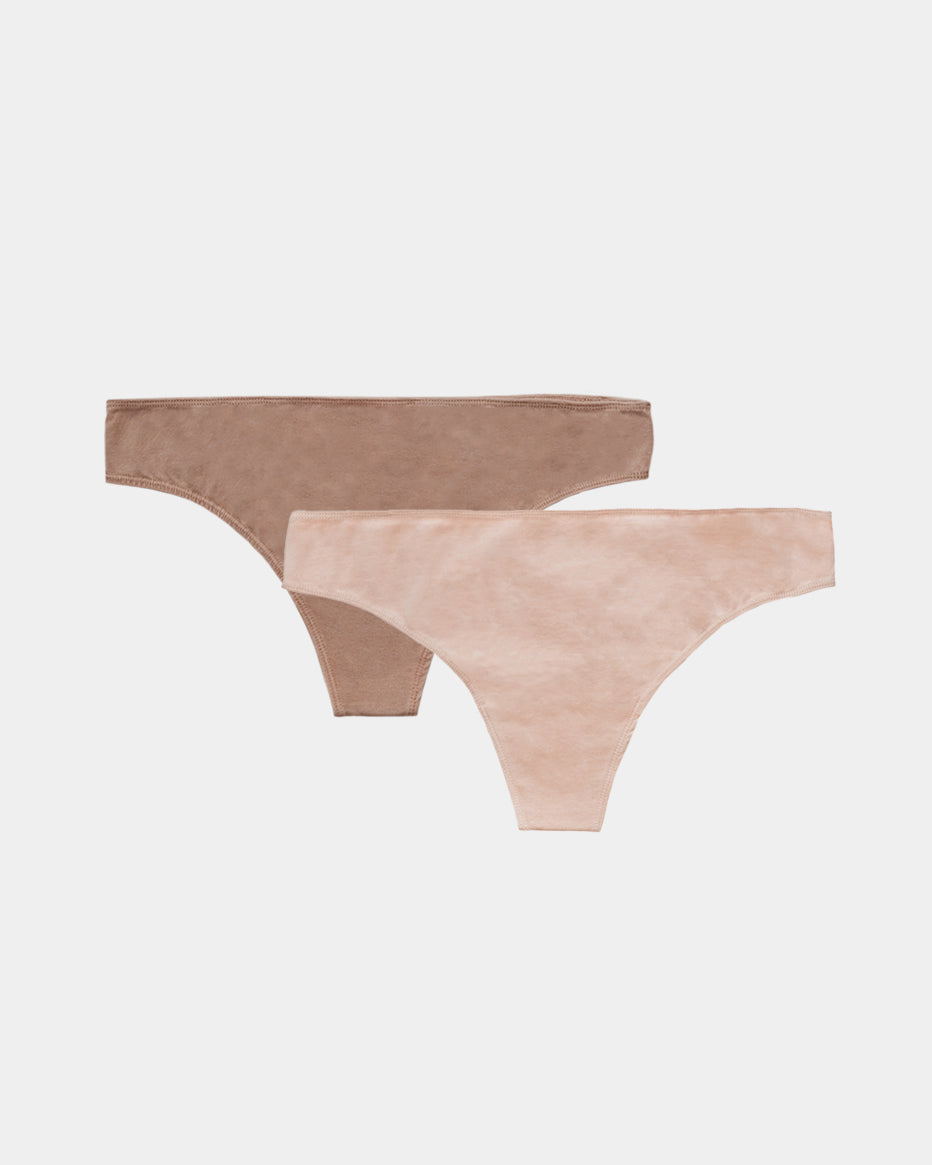 Women's Thong - Natural, Plant Dyes - 95% Organic Cotton