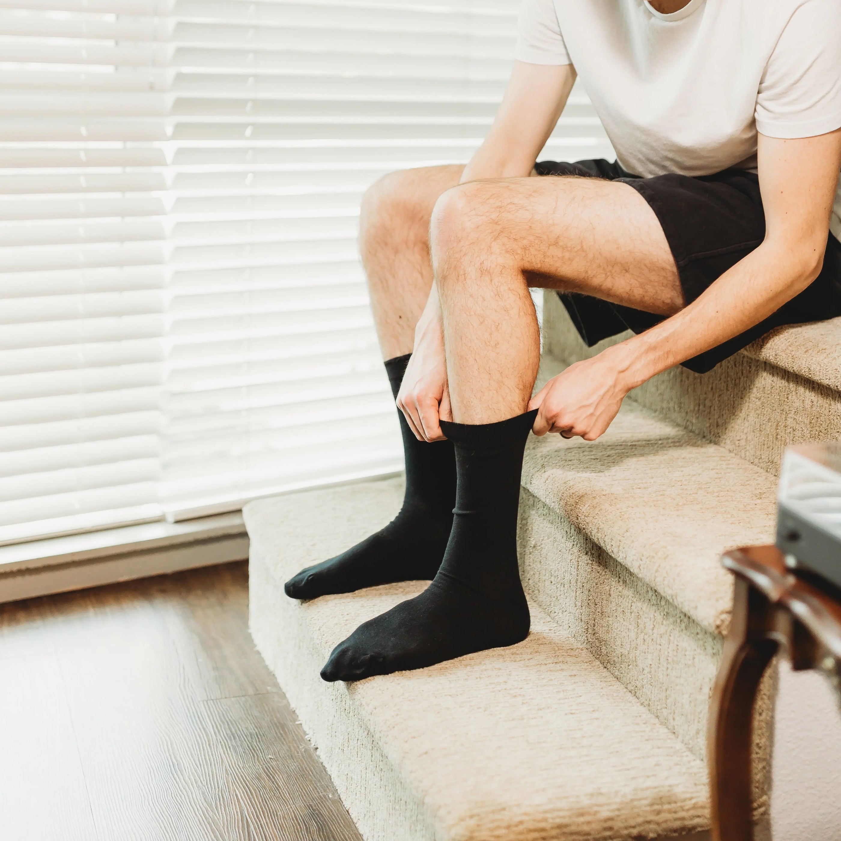 The Everyday Trouser Adult Socks - 98% Organic Cotton - Black, White, Navy Q for Quinn